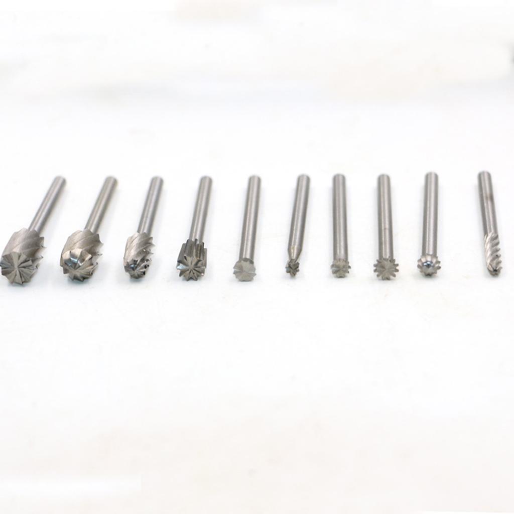 Набор из 20 борфрез из быстрорежущей стали с хвостовиком 3 мм, инструменты для удаления заусенцев и полировки, биты для аксессуаров Dremel, борфрезы 39 мм