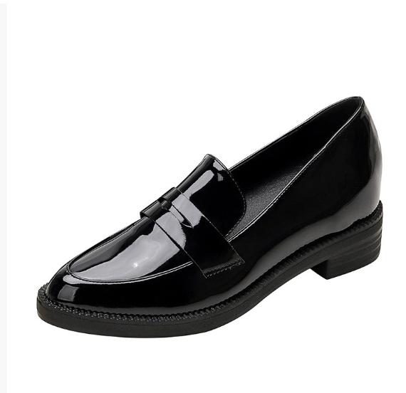 Fashion Women's Shoes Spring and Autumn 2024 New Black Pointed British Style Small Leather Shoes Loafers Single Shoes Vulcanized