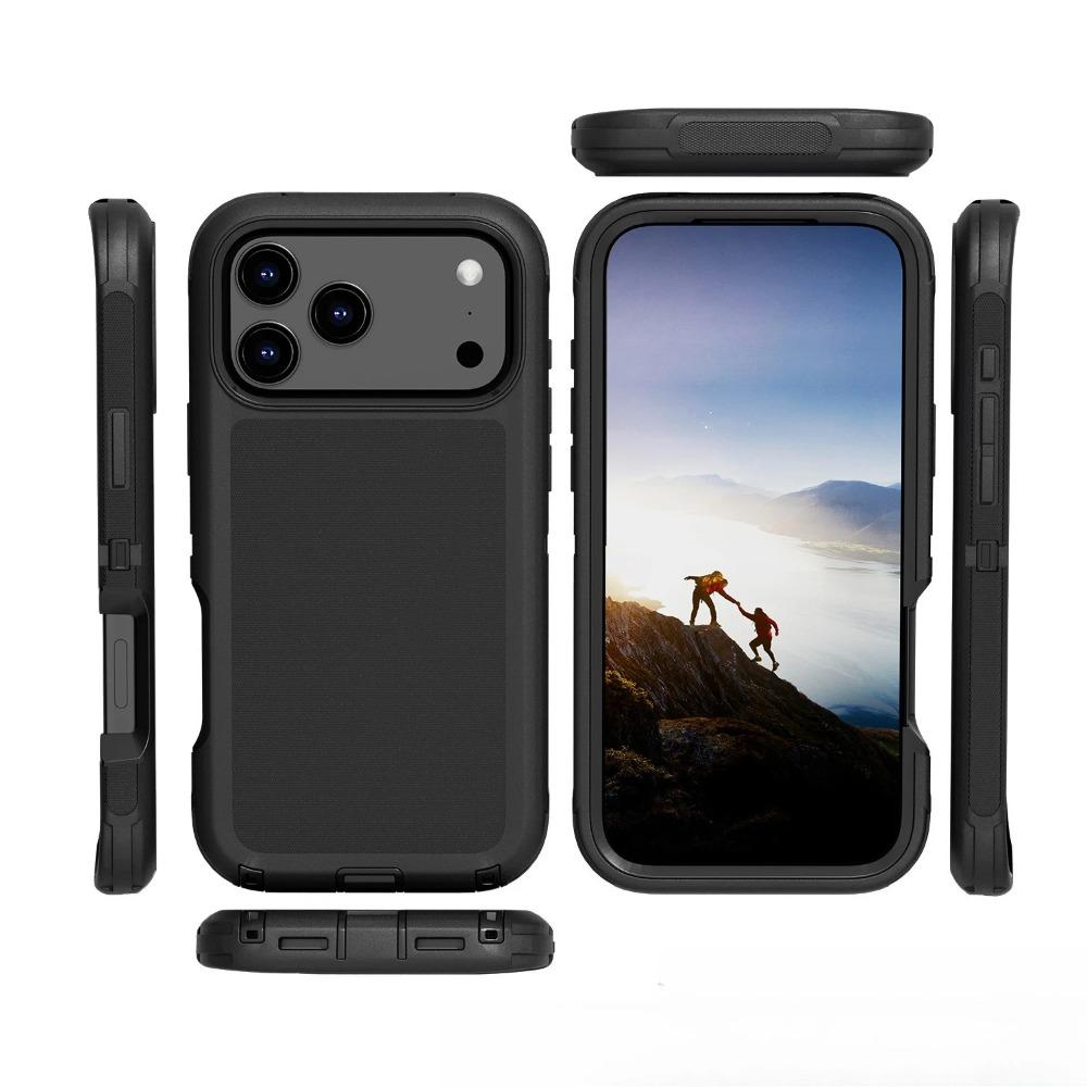 3-в-1 OTT Defender Военного уровня Противоударный Чехол для Телефона Для IPhone17 Air 16 15 14 Plus 13 12 Pro Max С Клипсой Защитная Броня Чехол