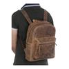 Handmade Vintage 100% Pure Buffalo Leather Backpack Rucksack Travel College Bag