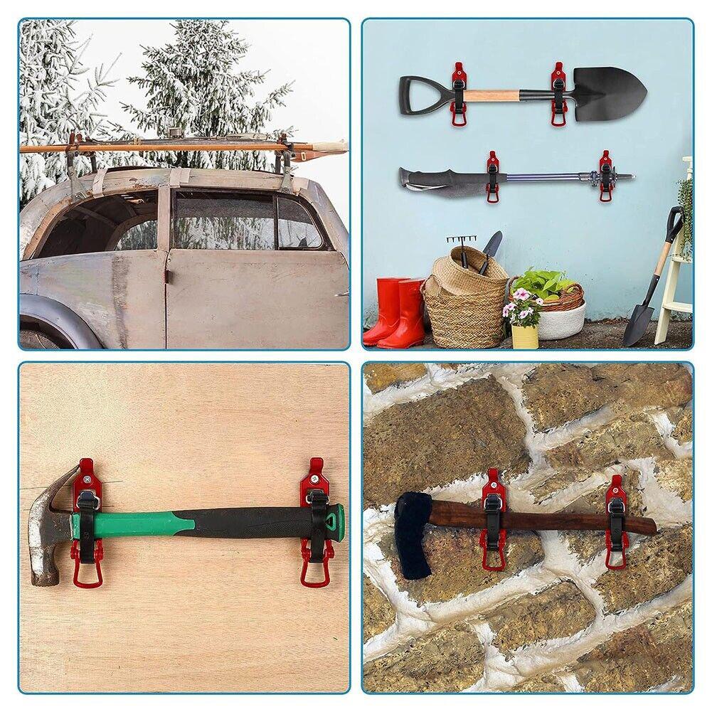 1 пара кронштейнов для лопаты, прочный металлический резиновый зажим, прочный кронштейн для крепления саперной лопаты, держатель молотка и топора, автомобильные аксессуары
