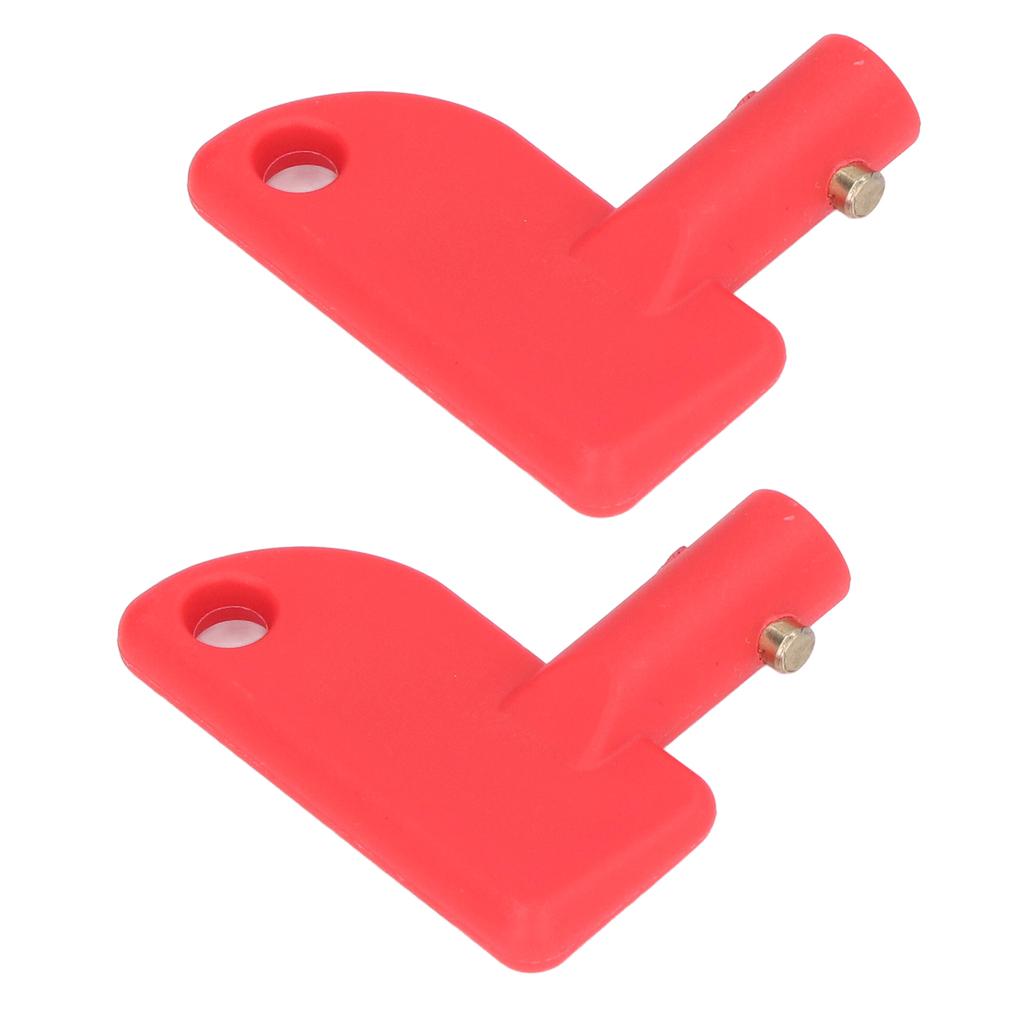 2Pcs Kill Switch Spare Key Mini Battery Disconnect Isolator for Boat Marine Car Truck Red