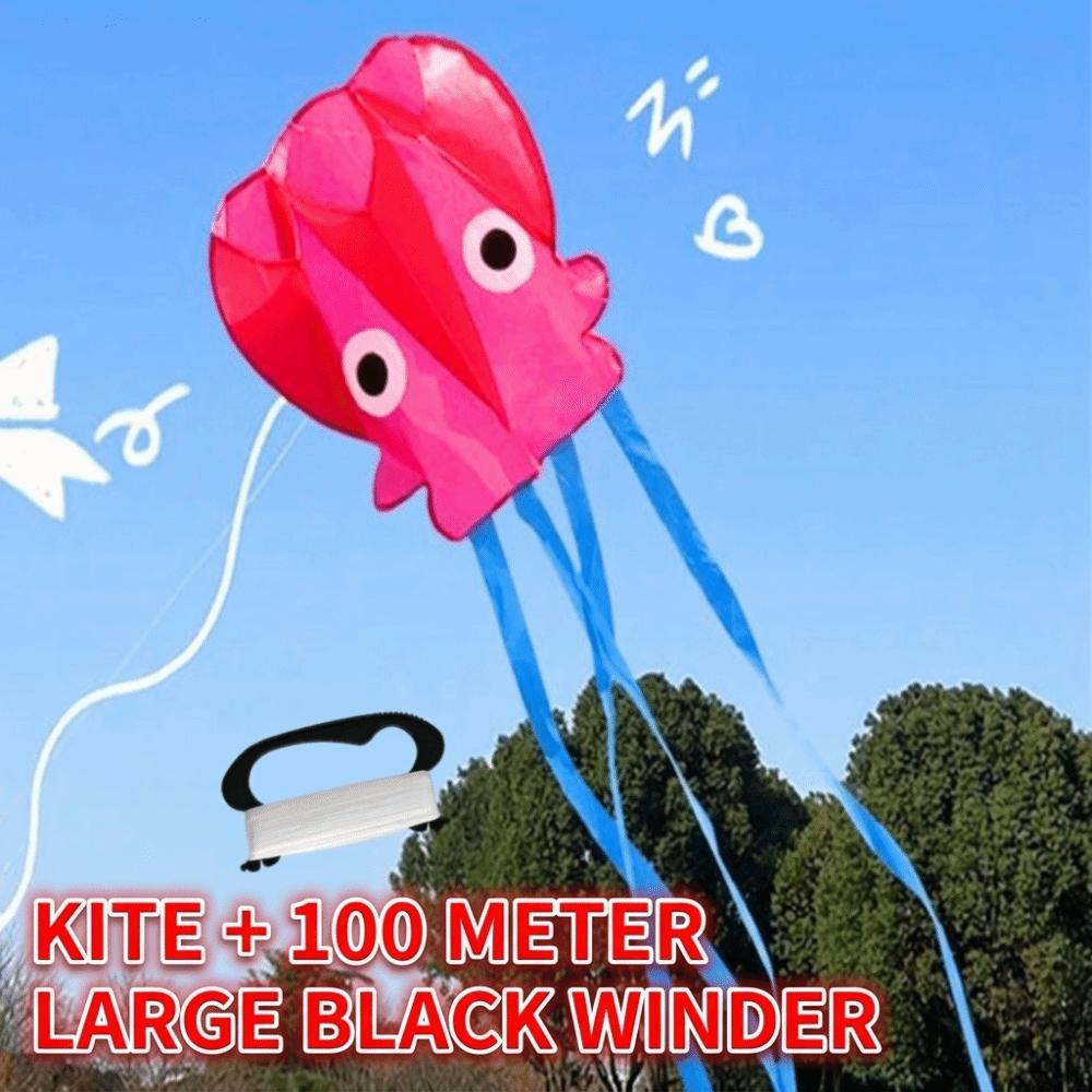 Good Flying Octopus Kite Easy to Fly Children's Pocket Kite Durable 3D Soft Kite  Beach Garden