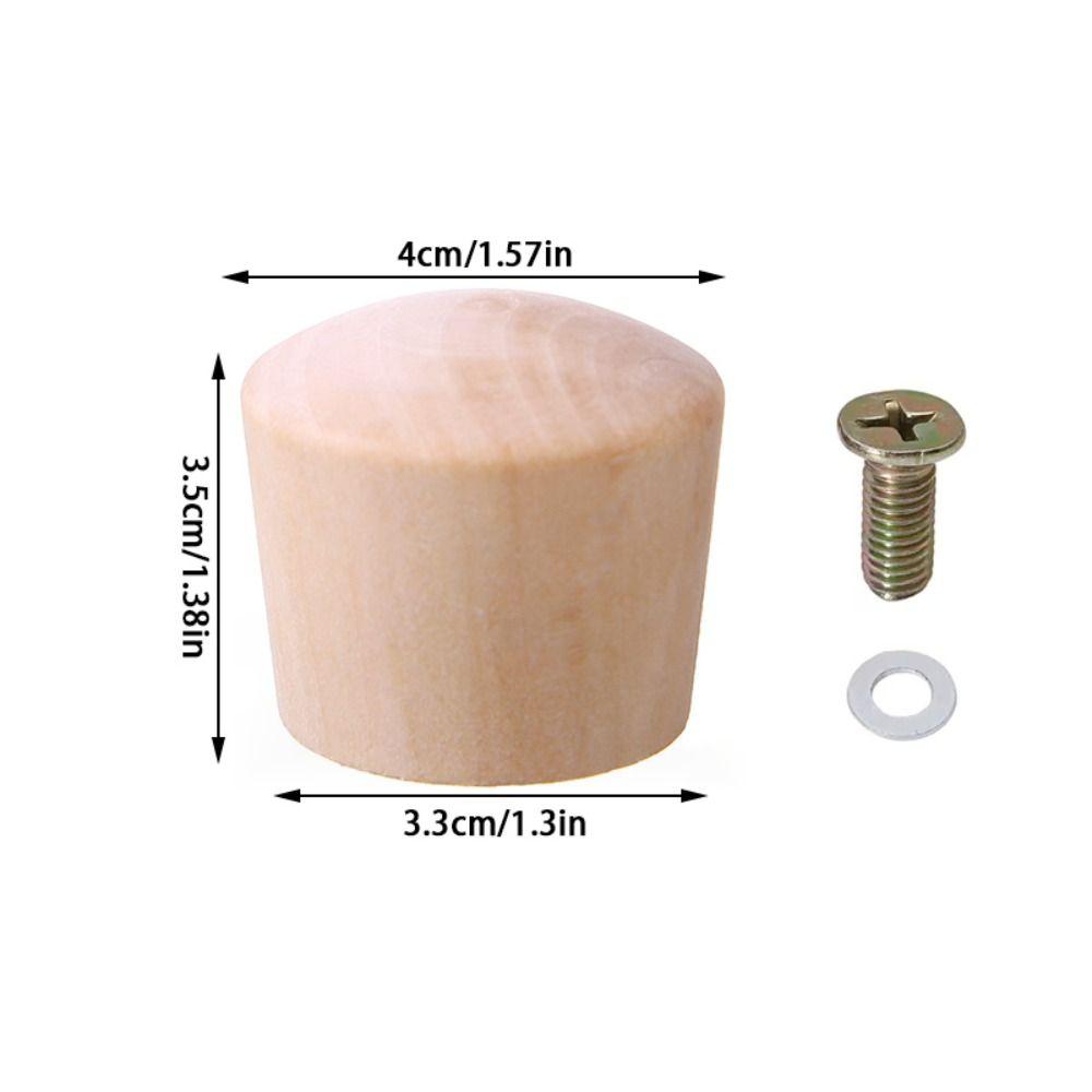 Деревянная Ручка для Крышки Горшка Изолированная Универсальная Кухонная Посуда Рукоятка с Винтом и Шайбой Замена Ручки Крышки