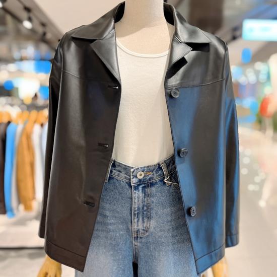ab.f.z Genuine Leather Single Jacket (ABXA5FFJ1G)