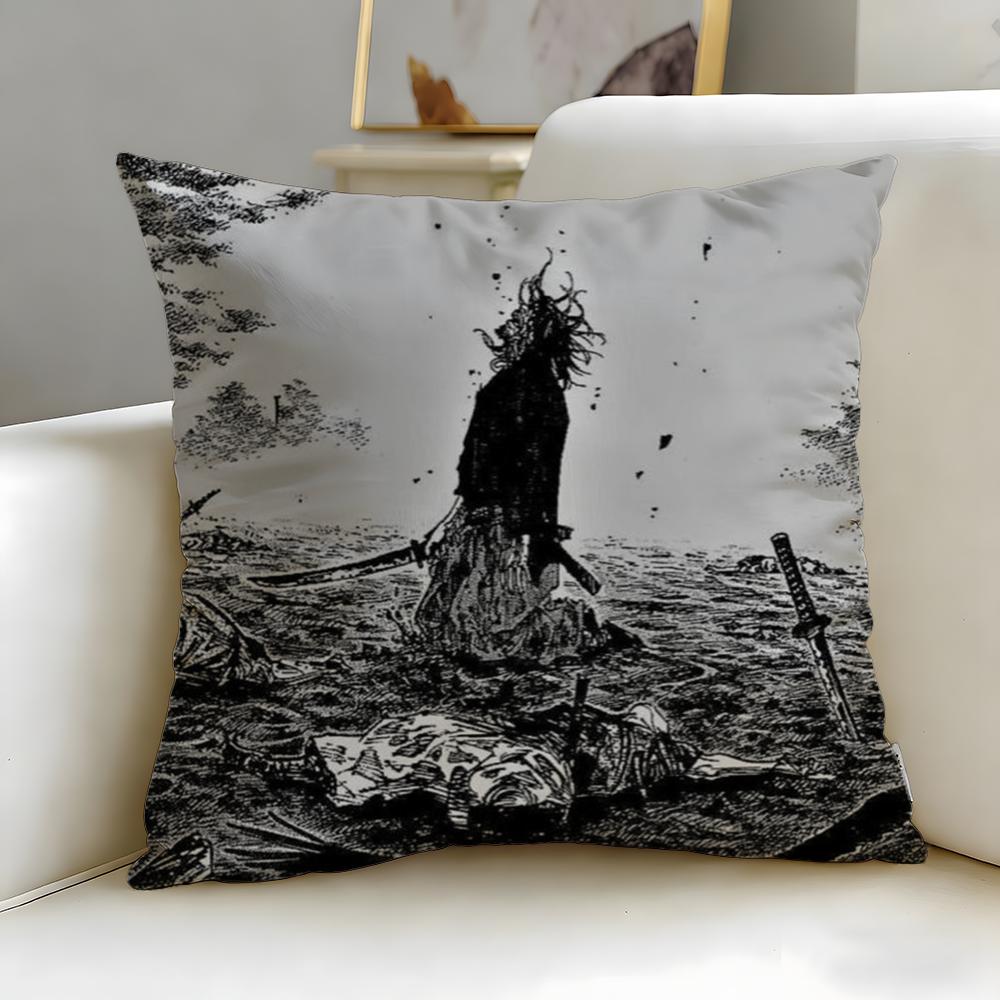 Fashion Vvagabonded Cushion Cover Soft EasyWash Pillow Case Versatile for Couch Bed Travel and Office