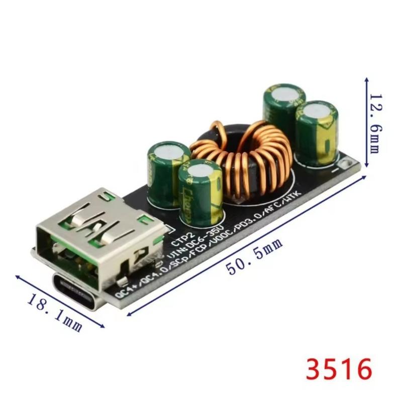 Компактный модуль быстрой зарядки PD3.0 QC4.0 Вход 35 В Выход 4,5 А Универсальная быстрая зарядка для мобильных устройств Источник питания