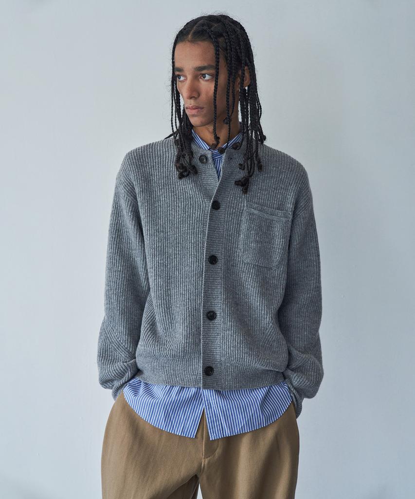 Pelote One-Pocket Cardigan (Grey)