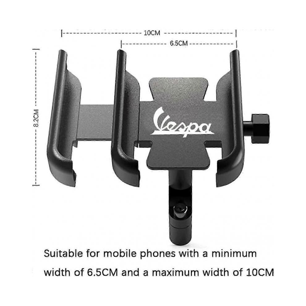 Vespa Lx Lxv Sprint Gts Gtv 50 150 250 300 300i Accessories Motorcycle Home Mobile Phone Holder Gps Holder, Rearview Mirror Holder Silver