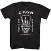 CBGB Из Нью-Йорка по всему миру Скелет Мужская футболка Панк-рок Рука OMFUG 315 Футболка Унисекс