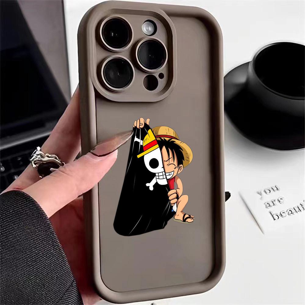 LZ28 One Piece Luffy Gear 5 Silicone Phone Case for iPhone 11 13 14 15 16 Pro Max 7 8 16 Plus 12 Mini XS Max XR Shockproof Back Cover