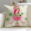 classic cartoon Strawberry Shortcake Cushion Cover Soft  EasyWash Pillow Case  Versatile for Couch Bed Travel and Office