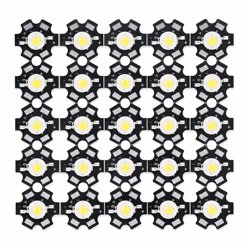 25PCS 3V LED Chip 1W LED Lamp Chip Durable High Power LED DIY Light