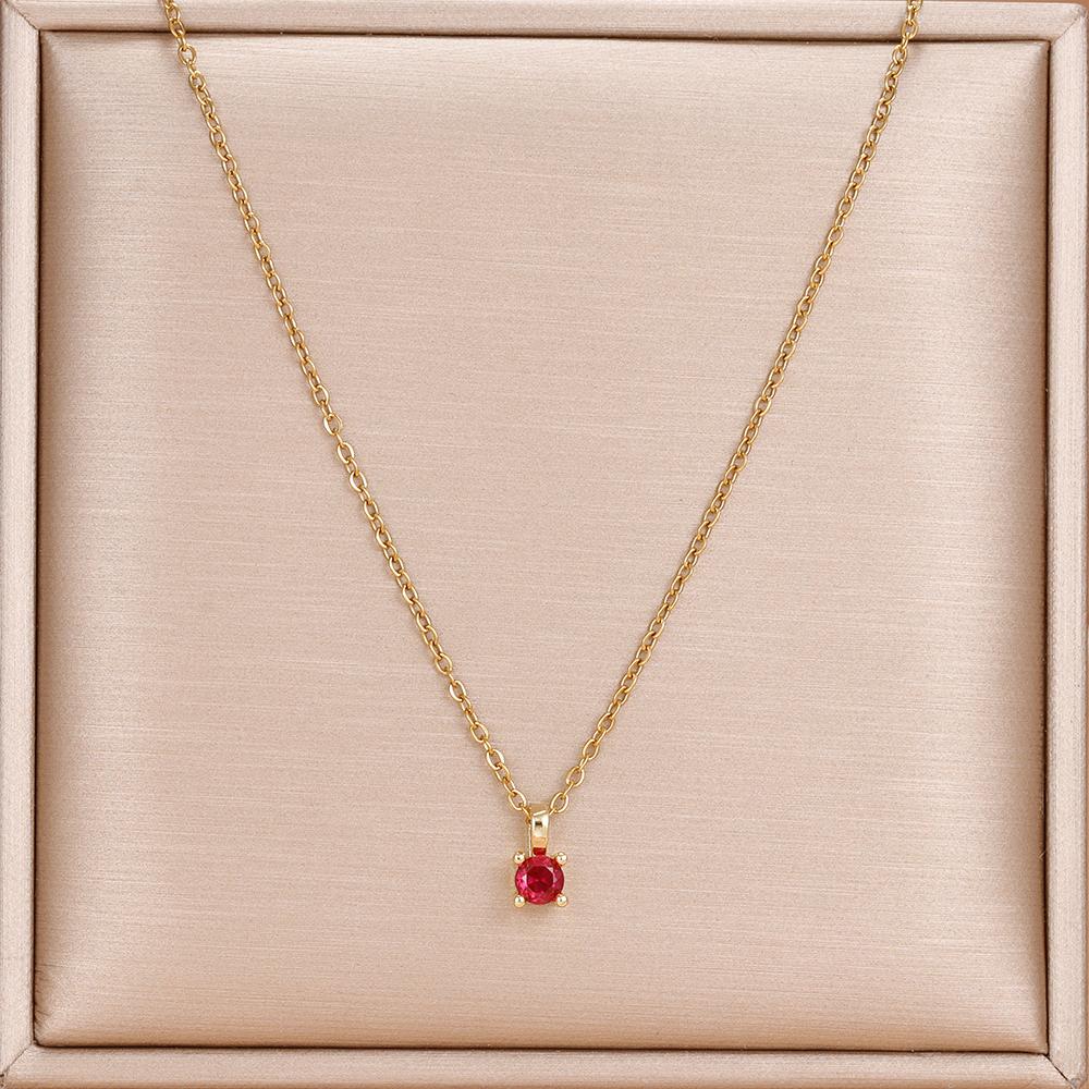 Ожерелье с позолотой 18 карат, одиночный сверкающий циркон, цепочка на ключицу из нержавеющей стали для женщин, свадебные украшения collares