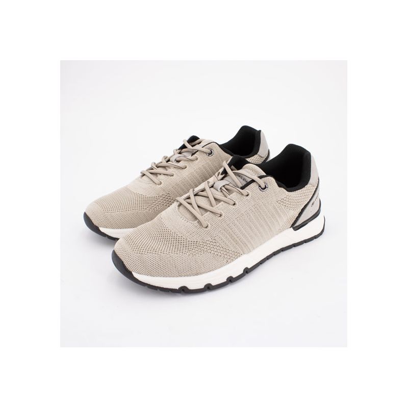 TOM TAILOR Men's Sand Fabric Lace-Up Sneakers