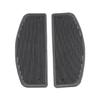 Hard Rubber Motorcycle Floorboard Insert Pair, Ribbed Front Replacement Pads, D-Shape Black Set, Left Right Pads, 30cm/11.8inch x 10.5cm/4.1inch