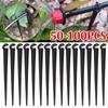 50-100PCS Durable 1/4'' C-type Hook Fixed Stem Support Holder Stakes for 4/7mm Hose Flowerpot Drip Irrigation Fitting Greenhouse