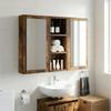 Bathroom Wall Cabinet Smoked Oak 20 x 10 x 50 cm