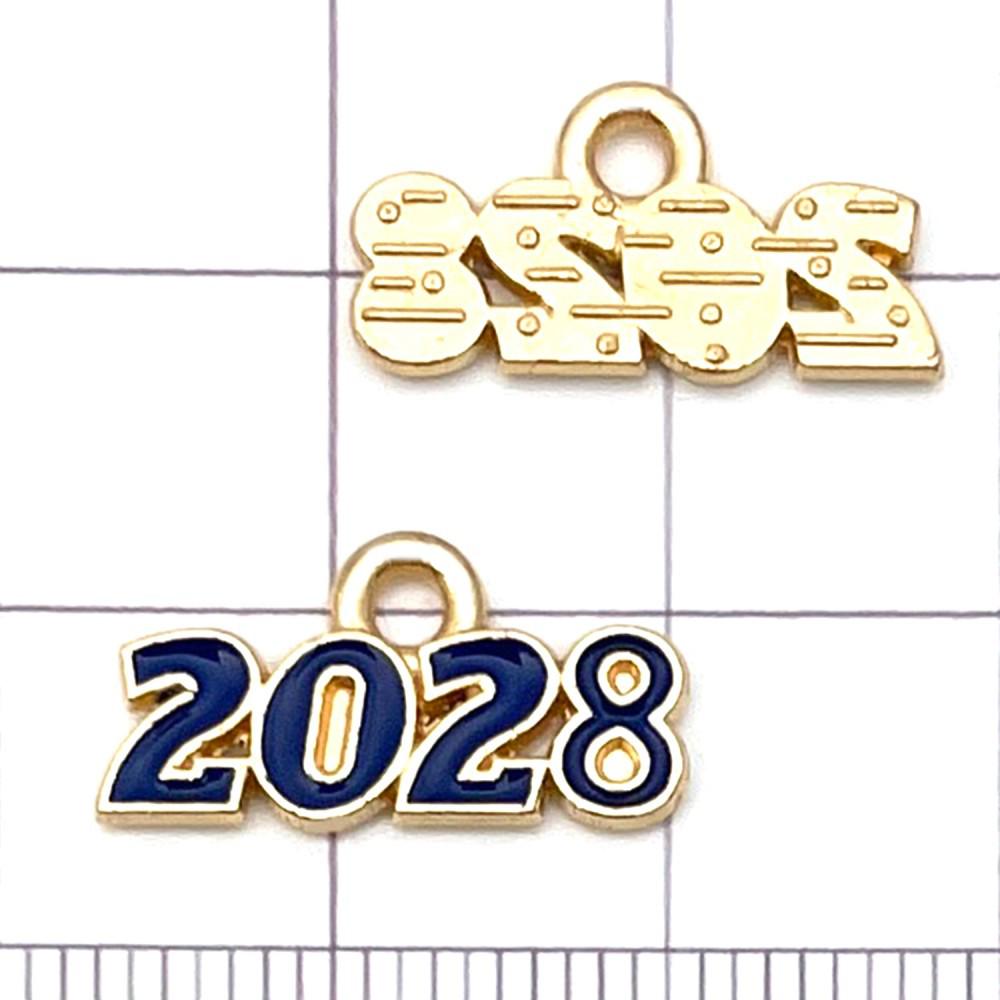 10 цветных эмалевых подвесок с цифрами 2028 года для DIY украшений и аксессуаров