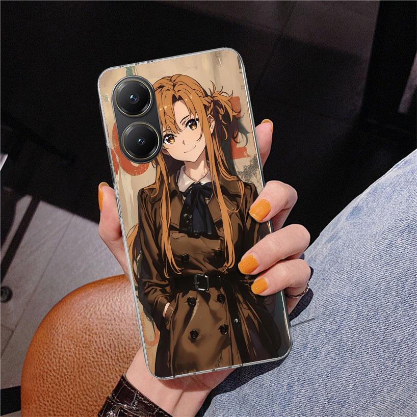 Чехол для телефона Anime Sword Art Online SAO для Xiaomi Poco X7 X6 X5 Pro F7 Ultra Redmi 15C 15 13C 13 12C 12 10 10A 10C 9 9A 9C 9T Cov