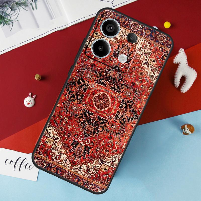 Persian Carpet Floral Pattern Case For Xiaomi Redmi Note 12 11 10 9 8 13 Pro Plus 12S 11S 10S 9S 10A 9C 10C 12C 13C Cover