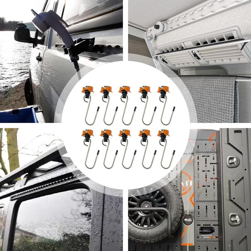 Quick Tie Down S 10 шт. Комплект прочных гусениц S, аксессуары для гусениц, многоцелевые кольца для крепления гусениц для мотоциклов, квадроциклов, тракторов