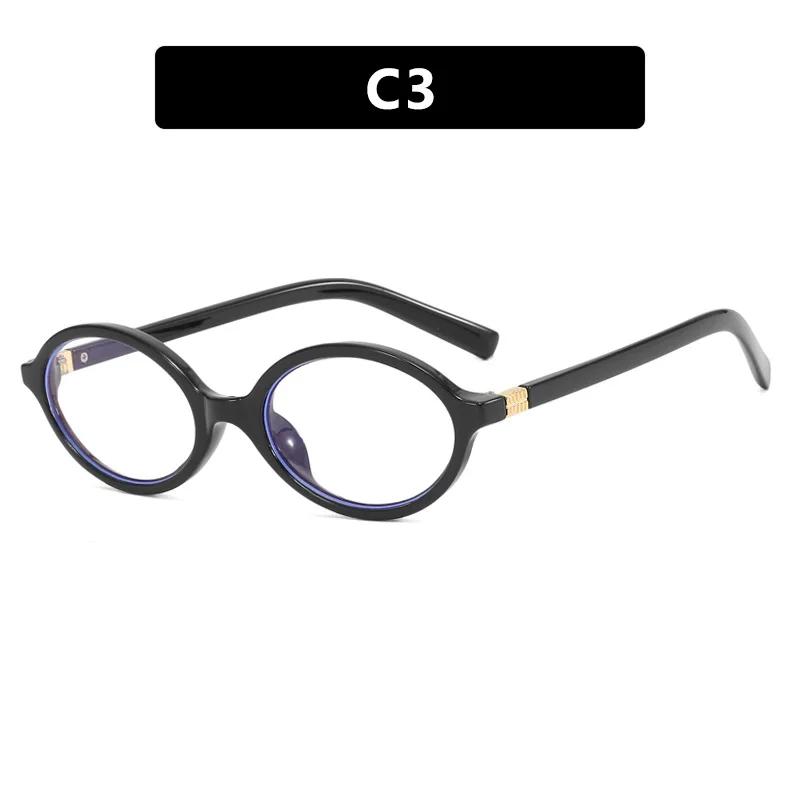 Anti-blue Light Eyeglasses Eye Protection Oval Small Frame Retro Female Korean Plain Glasses Ladies Optical Spectacle Eyeglass