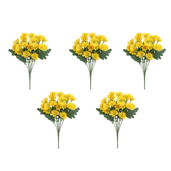 1/5/10/20/25 шт. Искусственный цветок 7 вилок Устойчивый к УФ-лучам Искусственный цветок Дом