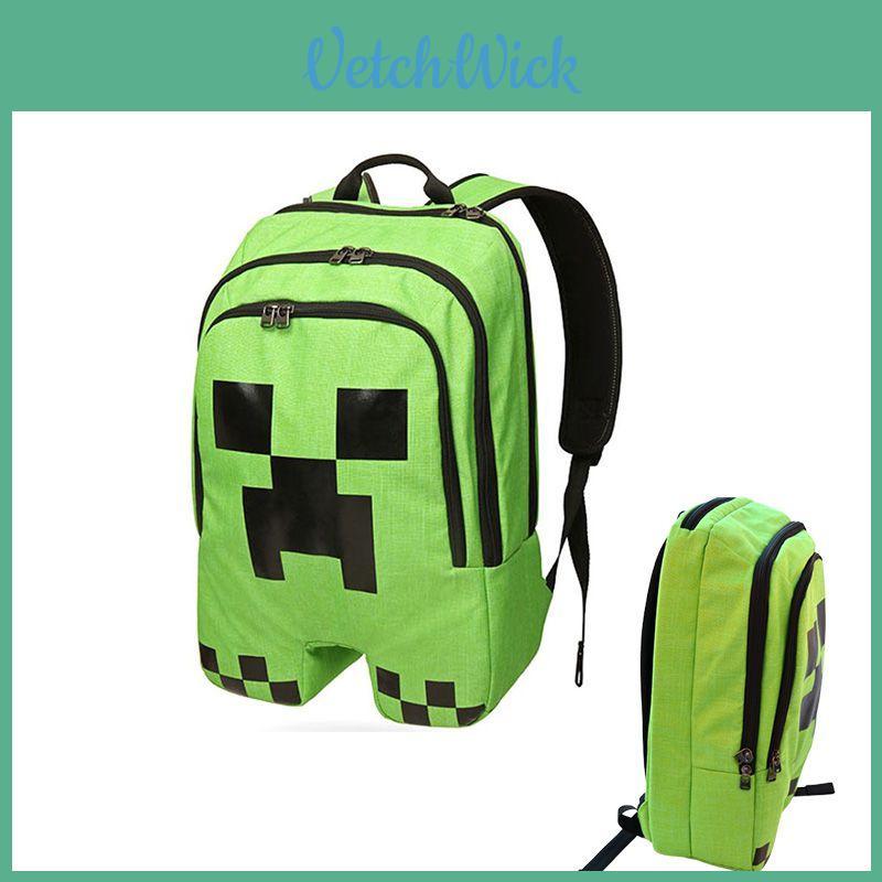 Идеальный рюкзак Minecraft Крипер Большой вместимости И Разгружающий Для Комфортного Использования