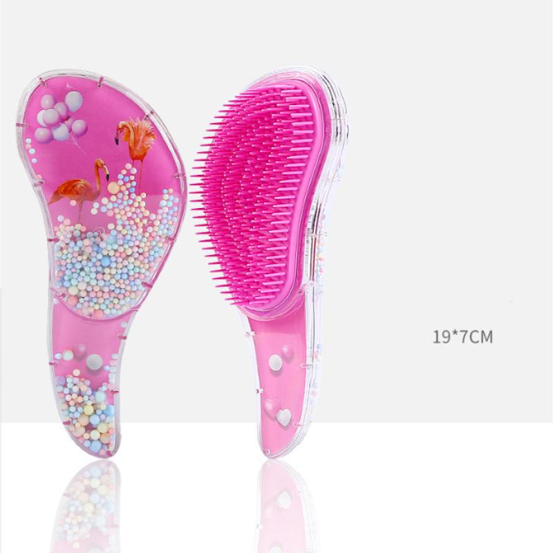 Новая милая парикмахерская расческа для детей, массажная расческа с струящимися бусинами для детей, одежда для девочек, макияж, игрушки, подарки