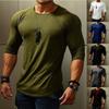 Мужская футболка с длинным рукавом, модная, облегающая, повседневная, для фитнеса, в уличном стиле