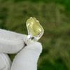 Натуральный лимонный шерховатый драгоценный камень 925 пробы стерлингового серебра Кольцо-обещание Размер 8.5 Для девочек