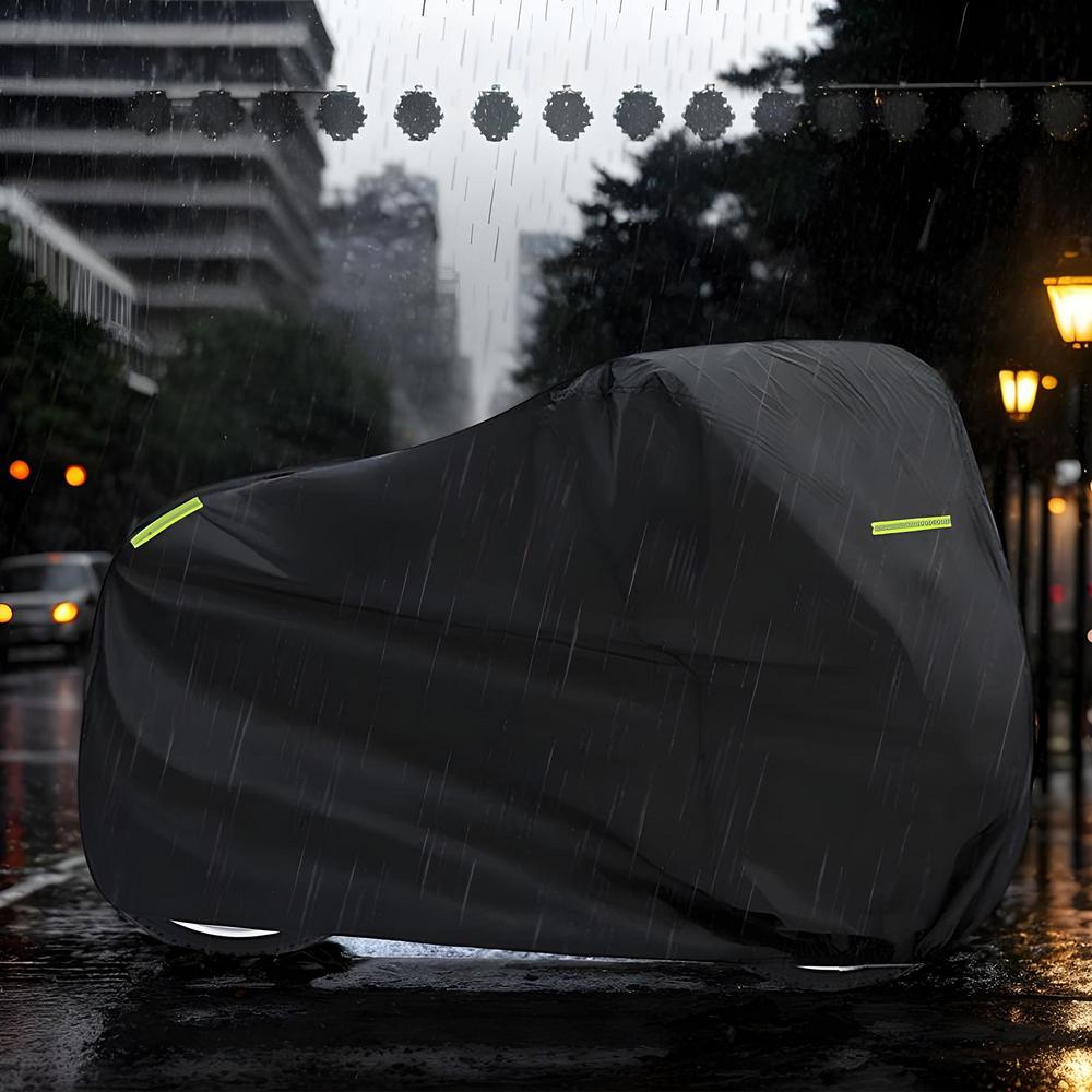 Heavy Duty Motorcycle Cover Heavy Duty Waterproof Scooter Shelter Protection Night Reflective Powersports Accessories For