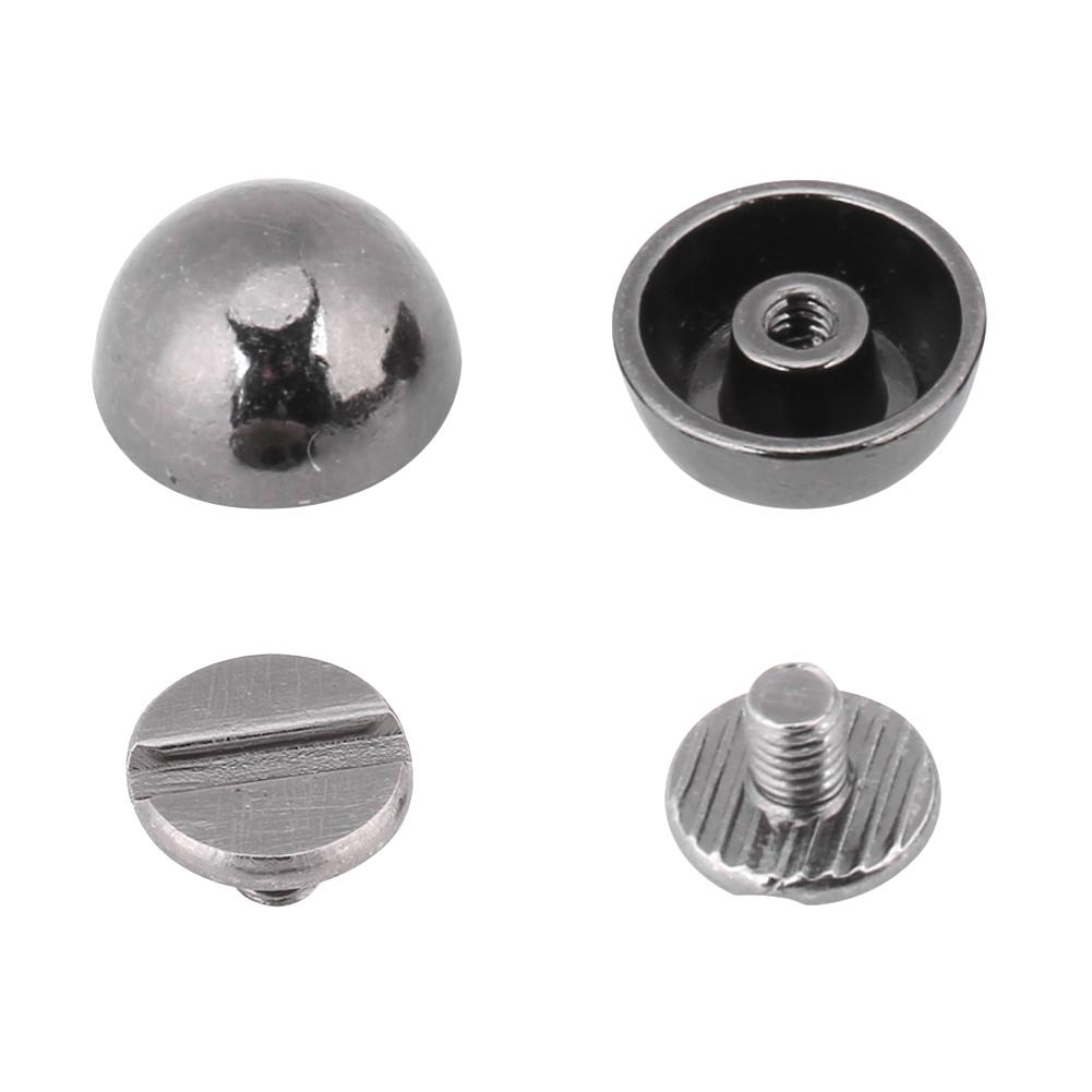 20pcs Screw Mushroom Rivets Studs Buttons for Leather Belt Bag Shoes Decoration