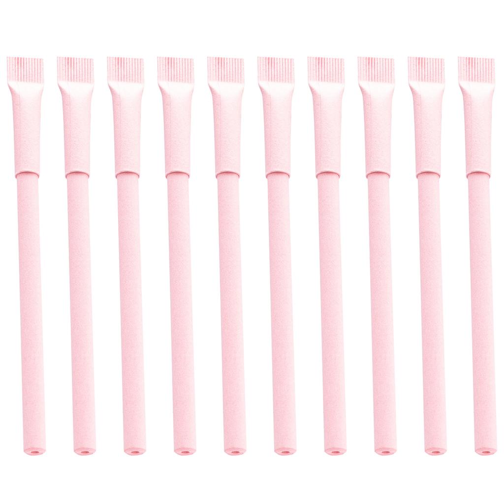 10Pcs Paper Ballpoint Pens Smooth Writing Quick Drying Recyclable Biodegradable Paper Barrel Pen for Students Teacher