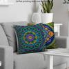 Colorful Mandala Throw Pillow Covers, Boho Mandala Floral Print Cushion Cases, Spiritual Home Decor For Bedroom Living Room