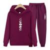 Мужские и женские толстовки с капюшоном Спортивные костюмы Jogger Модные толстовки с капюшоном Набор для мужчин и женщин Толстовка с принтом Луны Уличная одежда Спортивный костюм Свободные топы Верхняя одежда