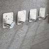 4Pcs Stainless Steel Bathroom Robe Hooks Adhesive Wall Hook Towel Holder Bathroom Kitchen Hardware Multi-Purpose Hanger Hook