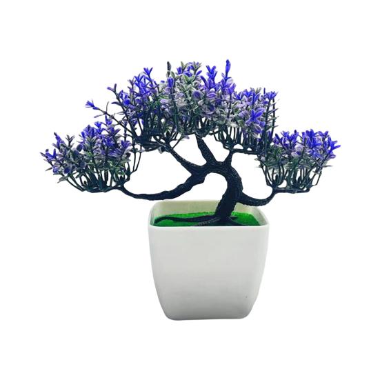 Искусственный бонсай Реалистичный вид Геометрическая форма В горшке Не выцветающий Не увядающий Не требующий ухода