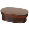 Magewappa Bento 1 570cc Box, Oval, Plain, Tier, Brown,