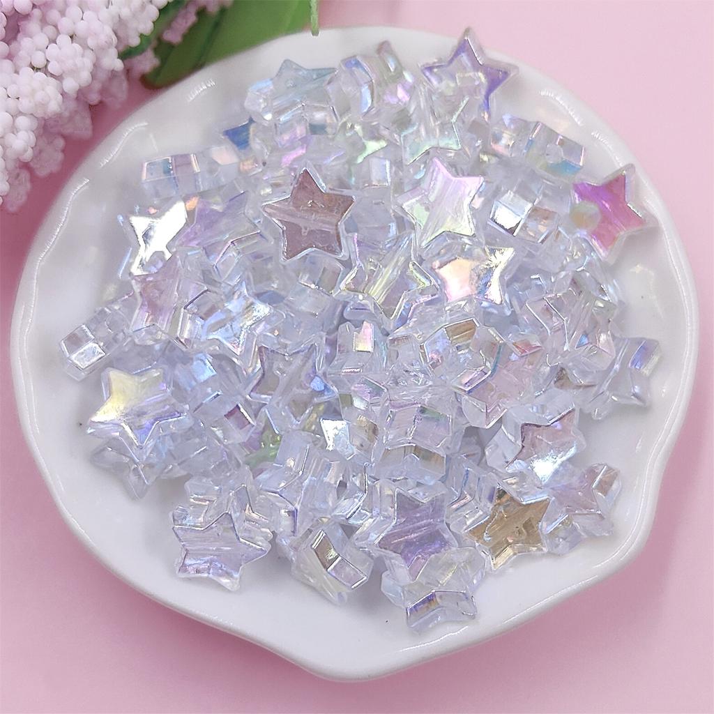 Акриловые материалы ручной работы 6-10 мм, ожерелья в форме сердца для серег, круглые ювелирные изделия, цветные AB, 20/50 шт., аксессуары для звездных бусин