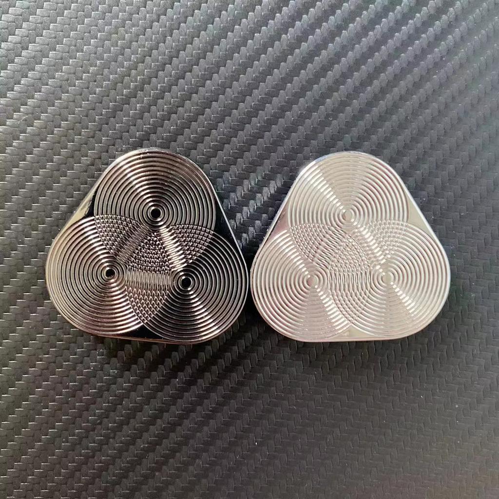 Triangle Magnetic Fidget Slider For Adults Edc Metal Finger Push Card Anti Stress Spinner Toy Autism Anxiety Relief Sensory Toys