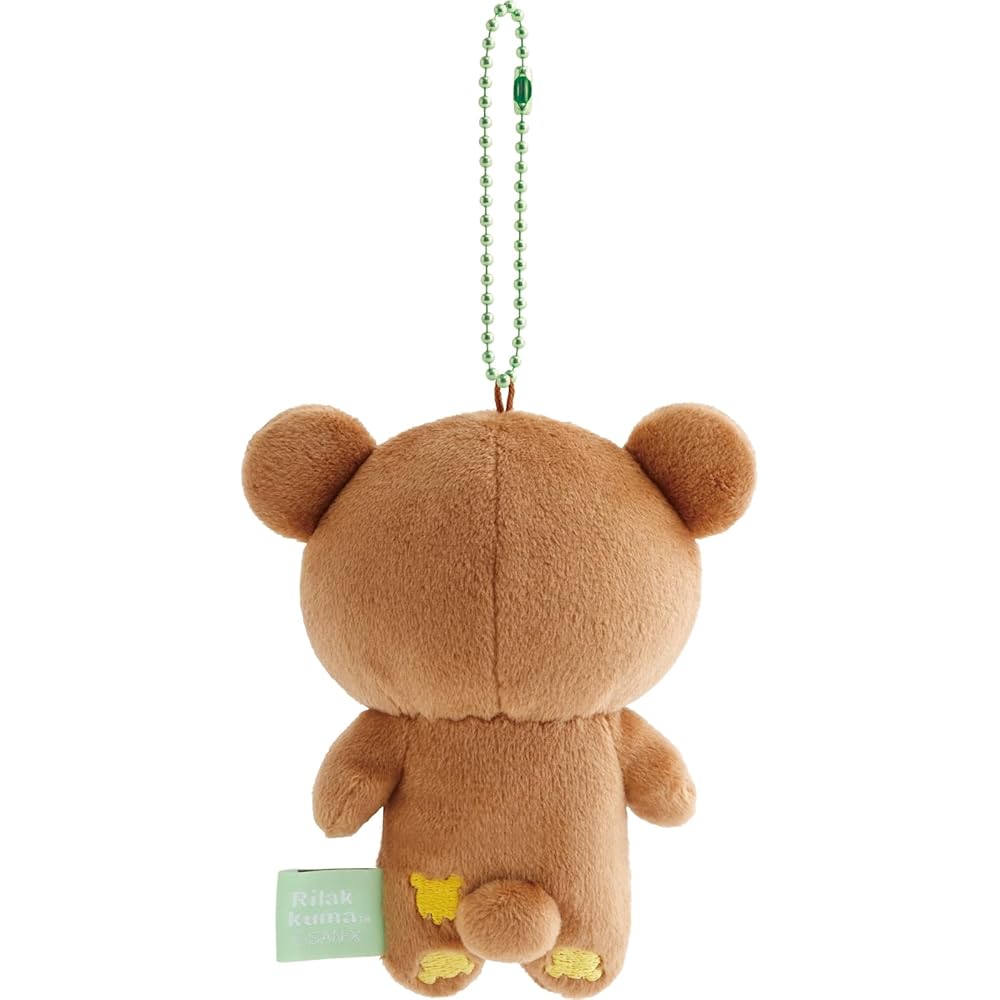 San-X Rilakkuma Mochimochi Hanging Plush Toy Brown Bear 110mm x 90mm x 50mm