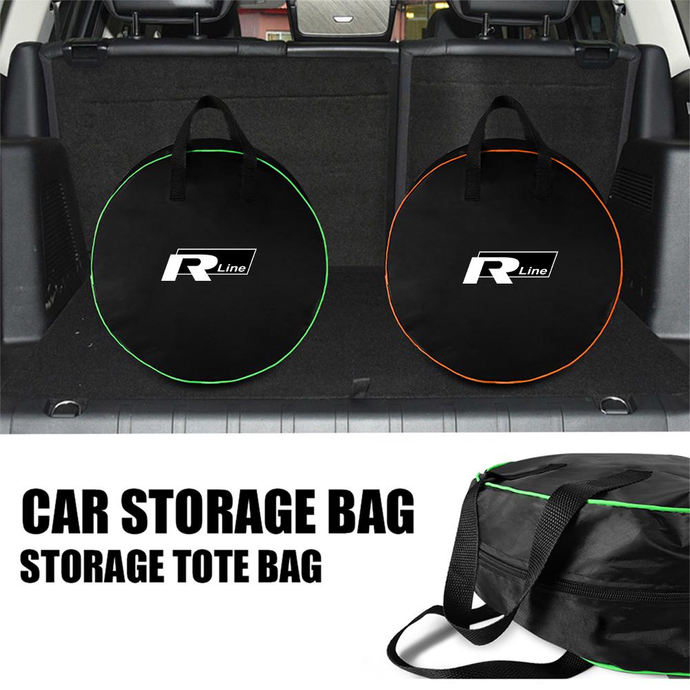Car Charge Cable Storage Box Charging Gun Organiser Bag for Volkswagen VW Rline Golf 6 7 GTD Touareg 4 Motion Passat Polo Jetta zk6