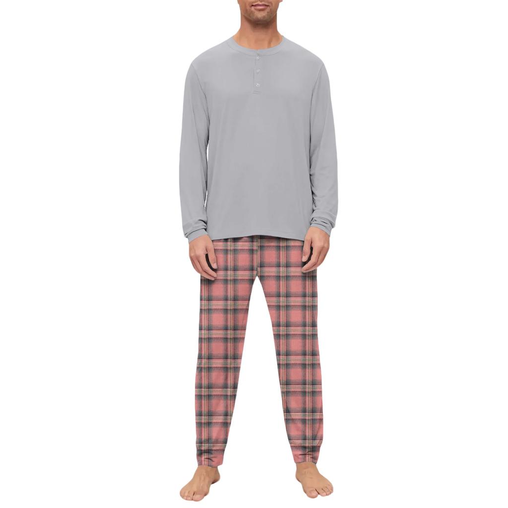 Men's Pajama Set, Long Sleeve And Long Pants, Two-piece Set
