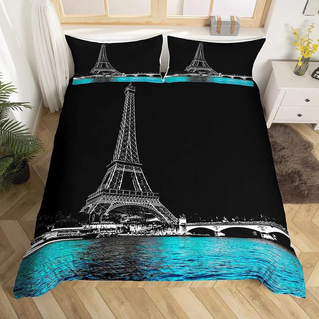 Ультрамягкий комплект постельного белья с 3D-темой «Череп» Полный/King/Queen-size Роскошный готический комплект постельного белья с черепами и костями скелета