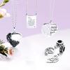 Engrave Mother Daughter Puzzle 2 Piece Split Heart Sister Bead Charms for Mother Sterling Silver Fit European Bracelet .925