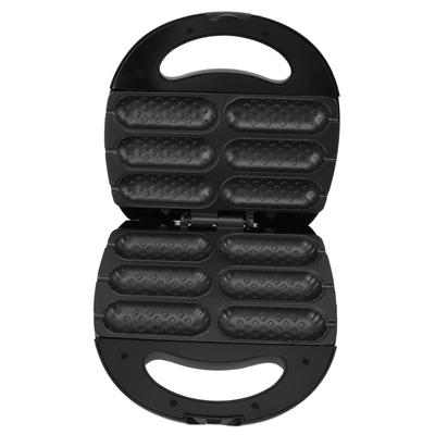 Аппарат для приготовления корн-догов Алюминиевый сплав Антипригарный 6 мини-догов за раз Электрическая машина для приготовления вафель с хот-догами