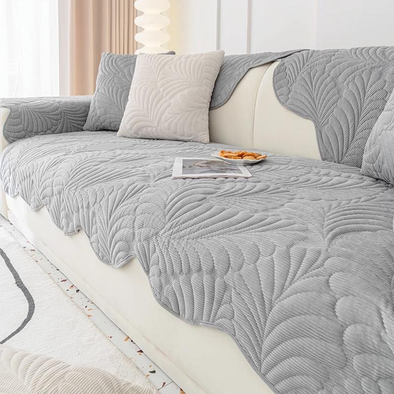 Универсальная подушка для дивана Four Seasons, современный простой нескользящий высококачественный кожаный чехол для дивана, однотонные вельветовые подушки для сиденья дивана