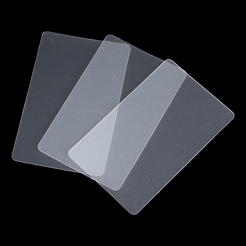 10 шт., пустая прозрачная визитная карточка, водонепроницаемая для школьных канцелярских товаров